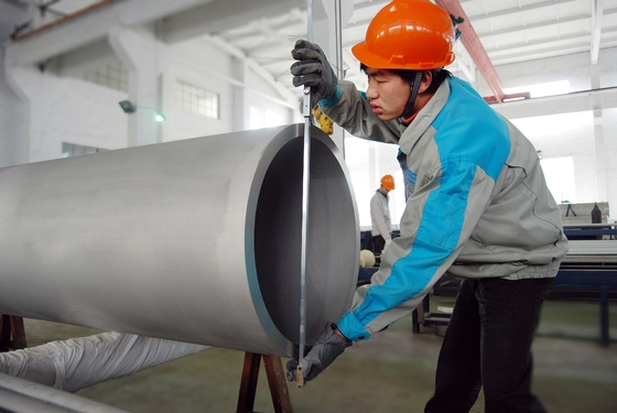 Big Diameter Seamless Stainless Steel 316 Pipes Pickling Bright Annealing